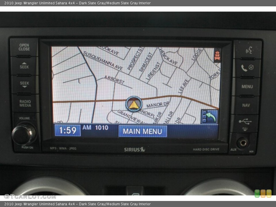 Dark Slate Gray/Medium Slate Gray Interior Navigation for the 2010 Jeep Wrangler Unlimited Sahara 4x4 #76617538