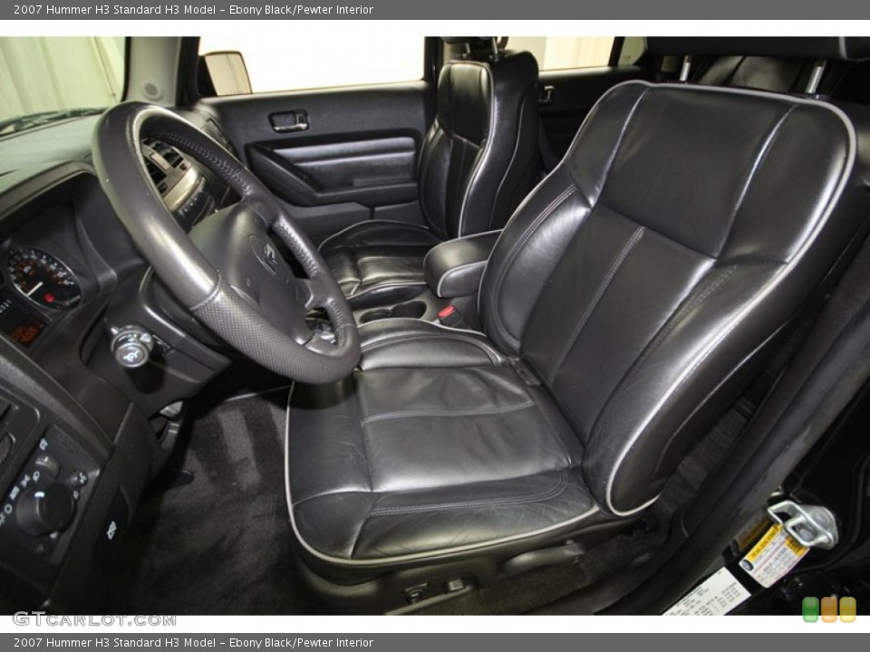 Ebony Black/Pewter Interior Front Seat for the 2007 Hummer H3  #76617903