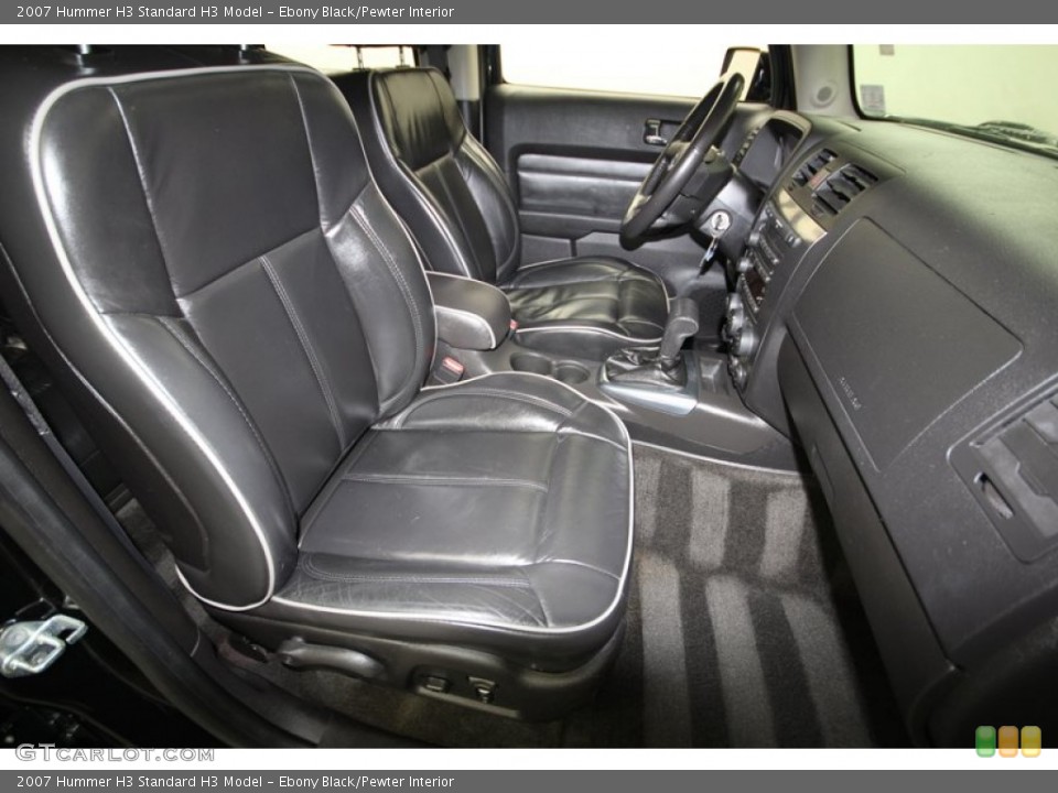 Ebony Black/Pewter Interior Front Seat for the 2007 Hummer H3  #76618279