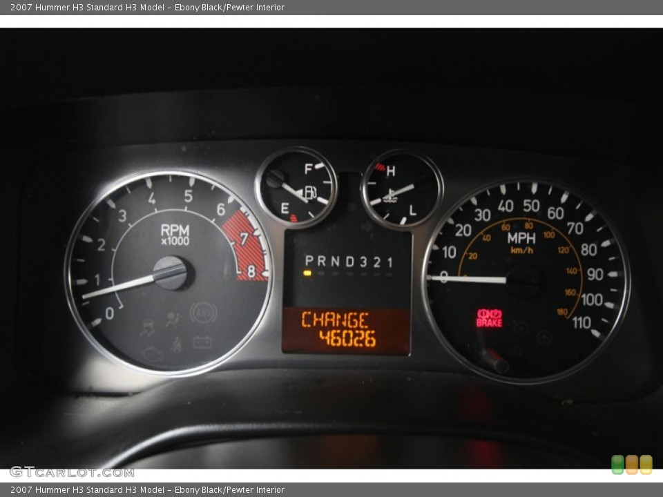 Ebony Black/Pewter Interior Gauges for the 2007 Hummer H3  #76618331