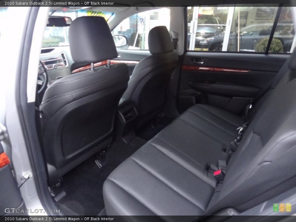 Off Black Interior Rear Seat for the 2010 Subaru Outback 2.5i Limited Wagon #76618706