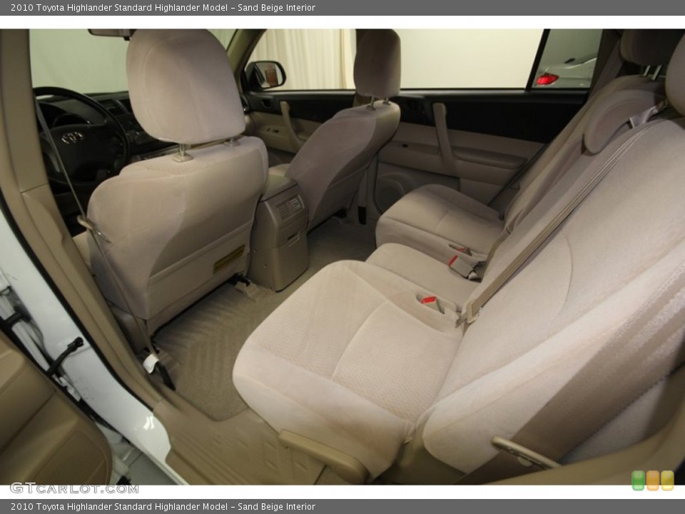 Sand Beige Interior Rear Seat for the 2010 Toyota Highlander  #76620835