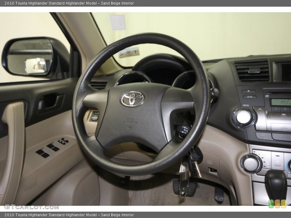 Sand Beige Interior Steering Wheel for the 2010 Toyota Highlander  #76620844