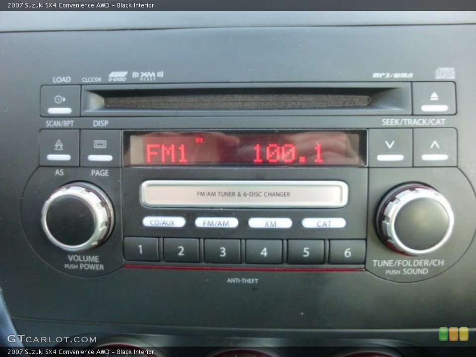 Black Interior Audio System for the 2007 Suzuki SX4 Convenience AWD #76621112