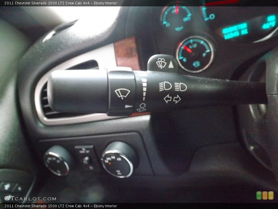 Ebony Interior Controls for the 2011 Chevrolet Silverado 1500 LTZ Crew Cab 4x4 #76623220