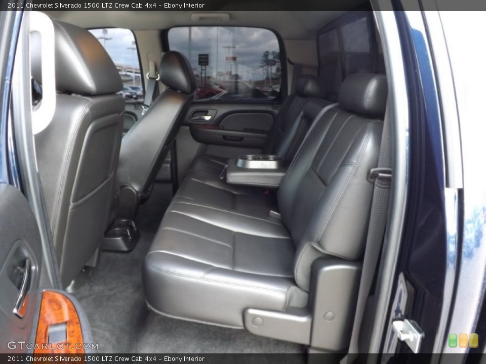 Ebony Interior Rear Seat for the 2011 Chevrolet Silverado 1500 LTZ Crew Cab 4x4 #76623244