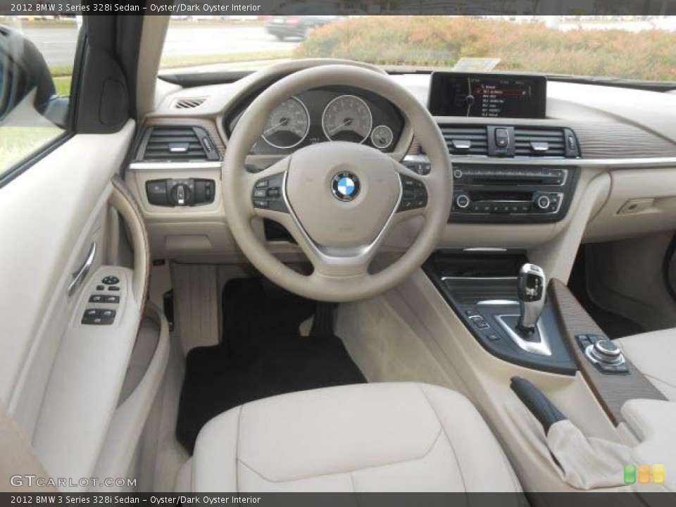 Oyster/Dark Oyster Interior Dashboard for the 2012 BMW 3 Series 328i Sedan #76624914