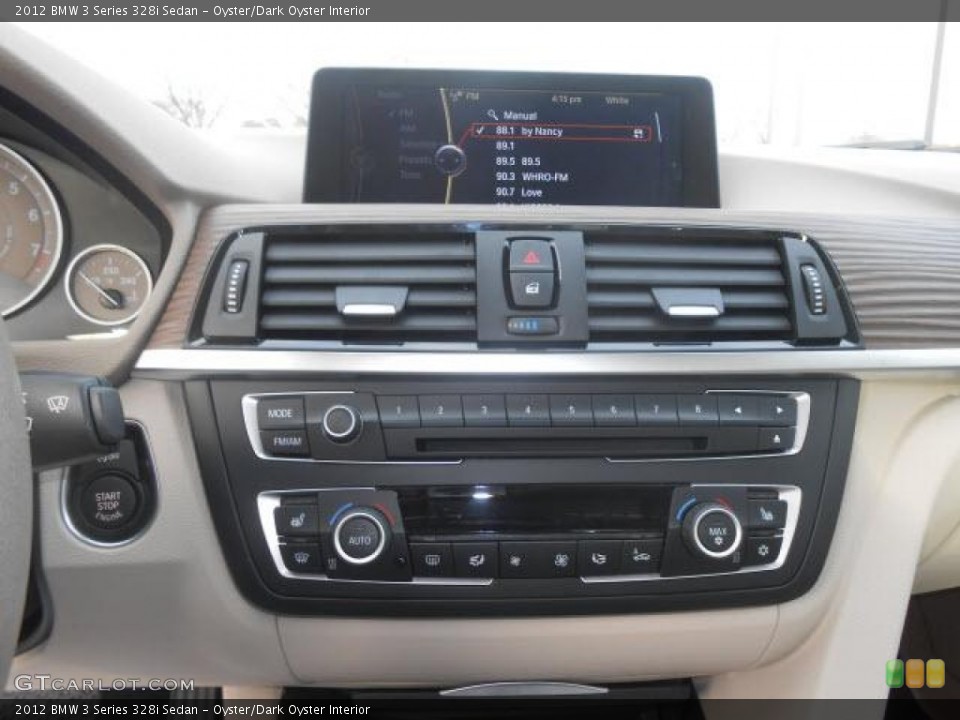 Oyster/Dark Oyster Interior Controls for the 2012 BMW 3 Series 328i Sedan #76624956