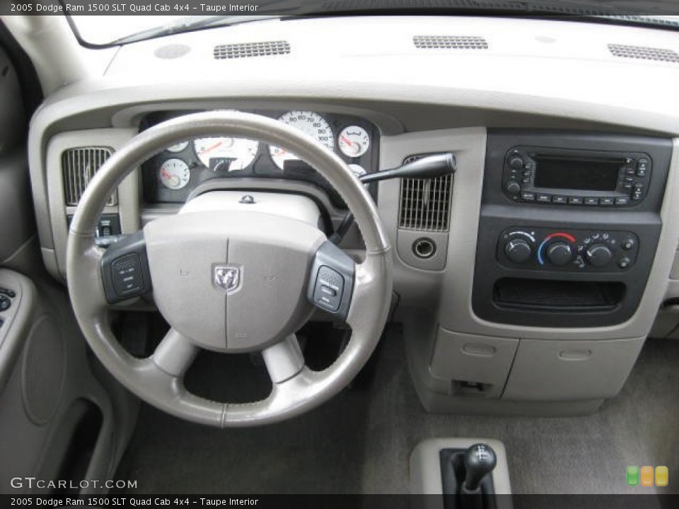 Taupe Interior Dashboard for the 2005 Dodge Ram 1500 SLT Quad Cab 4x4 #76625415