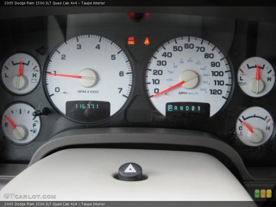 Taupe Interior Gauges for the 2005 Dodge Ram 1500 SLT Quad Cab 4x4 #76625457