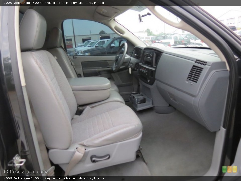 Medium Slate Gray Interior Photo for the 2008 Dodge Ram 1500 ST Regular Cab #76627303