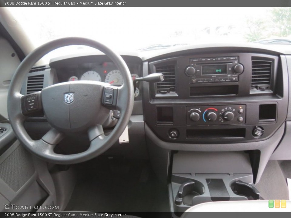 Medium Slate Gray Interior Dashboard for the 2008 Dodge Ram 1500 ST Regular Cab #76627347