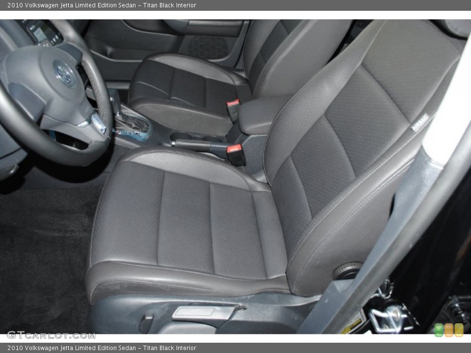 Titan Black Interior Front Seat for the 2010 Volkswagen Jetta Limited Edition Sedan #76629273