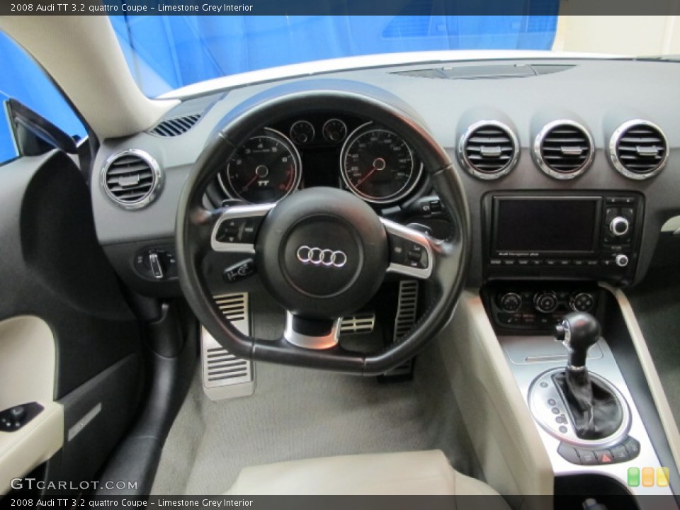 Limestone Grey Interior Steering Wheel for the 2008 Audi TT 3.2 quattro Coupe #76630616