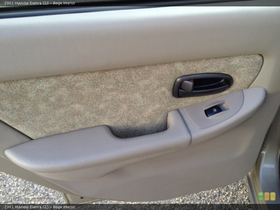 Beige Interior Door Panel for the 2001 Hyundai Elantra GLS #76631475