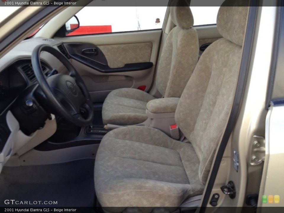 Beige Interior Front Seat for the 2001 Hyundai Elantra GLS #76631578