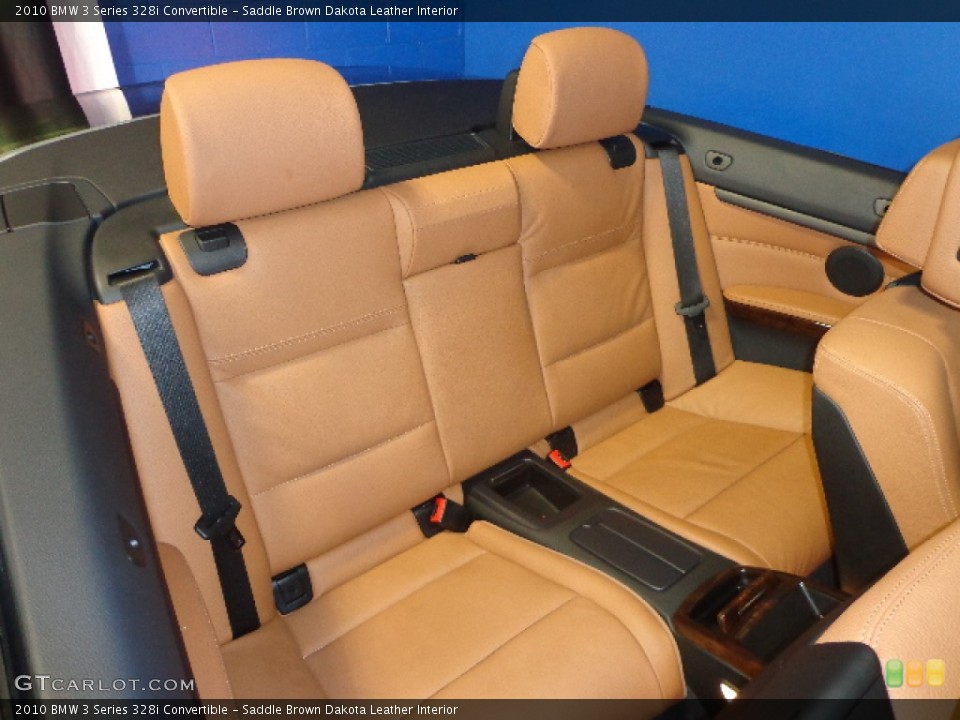 Saddle Brown Dakota Leather Interior Rear Seat for the 2010 BMW 3 Series 328i Convertible #76631978