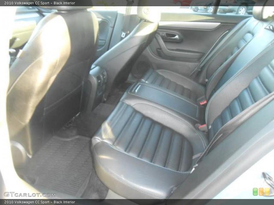 Black Interior Rear Seat for the 2010 Volkswagen CC Sport #76633215