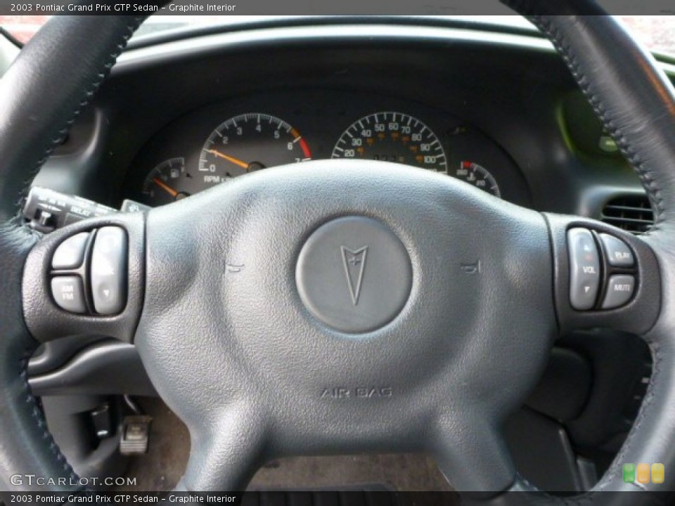 Graphite Interior Steering Wheel for the 2003 Pontiac Grand Prix GTP Sedan #76634006