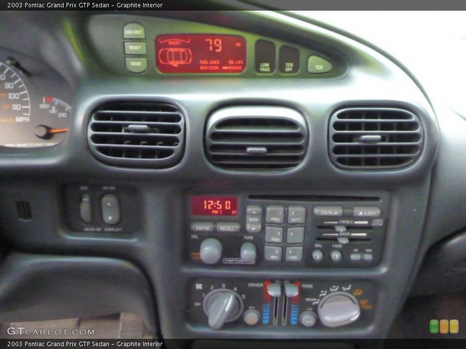 Graphite Interior Controls for the 2003 Pontiac Grand Prix GTP Sedan #76634022