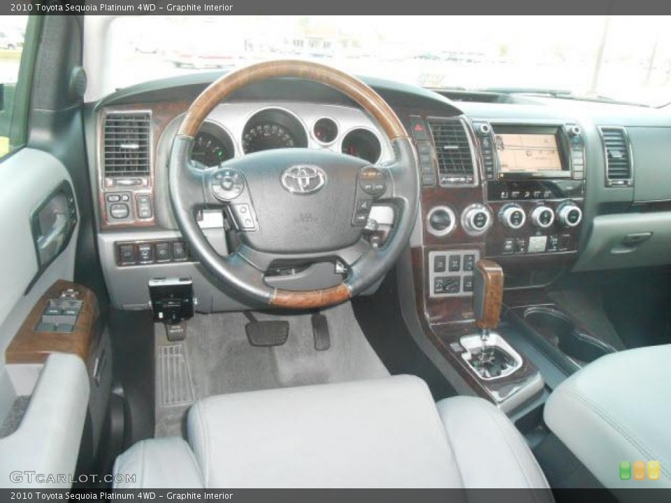 Graphite Interior Dashboard for the 2010 Toyota Sequoia Platinum 4WD #76634250
