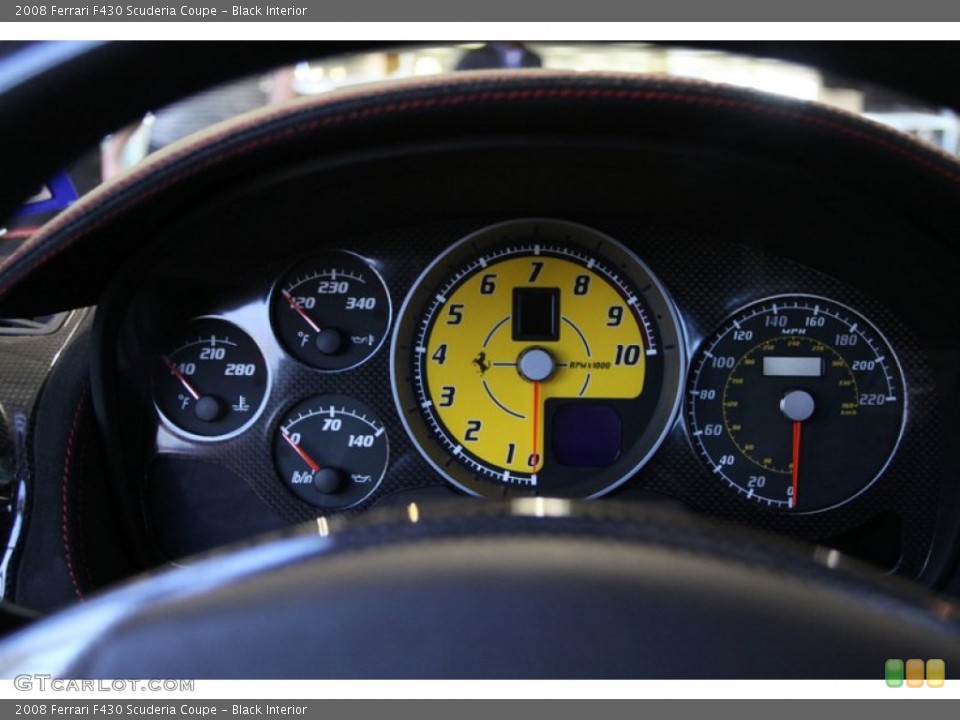 Black Interior Gauges for the 2008 Ferrari F430 Scuderia Coupe #76634634