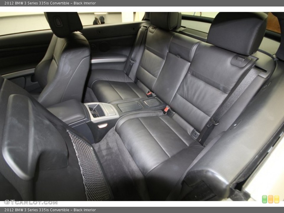 Black Interior Rear Seat for the 2012 BMW 3 Series 335is Convertible #76635543