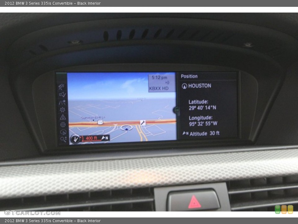Black Interior Navigation for the 2012 BMW 3 Series 335is Convertible #76635768