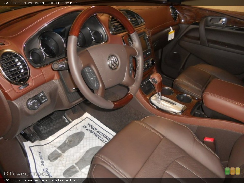 Cocoa Leather Interior Prime Interior for the 2013 Buick Enclave Leather #76635811