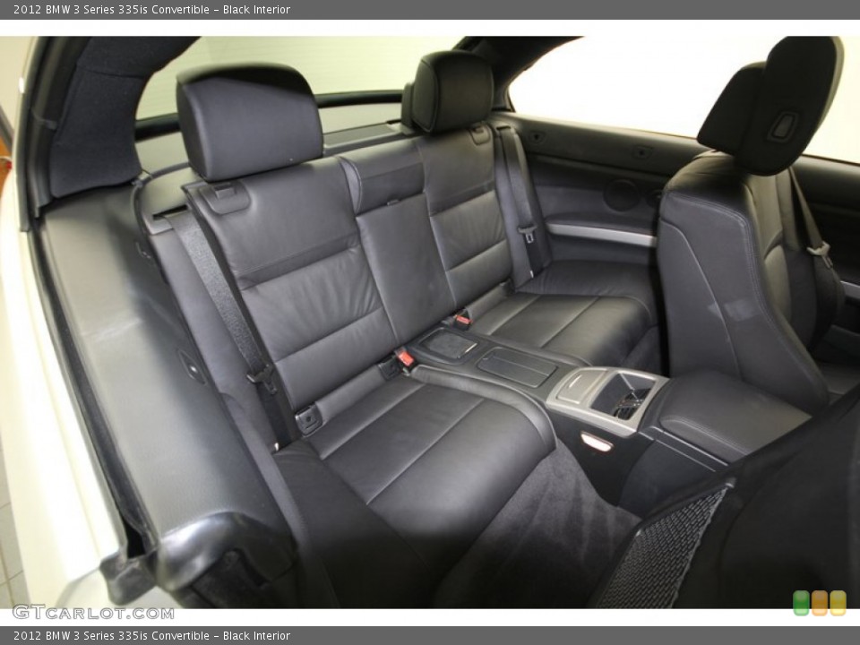 Black Interior Rear Seat for the 2012 BMW 3 Series 335is Convertible #76635991