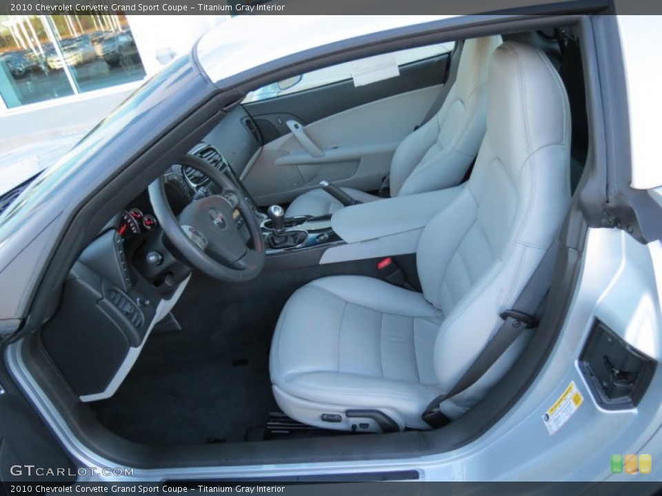 Titanium Gray Interior Front Seat for the 2010 Chevrolet Corvette Grand Sport Coupe #76637397