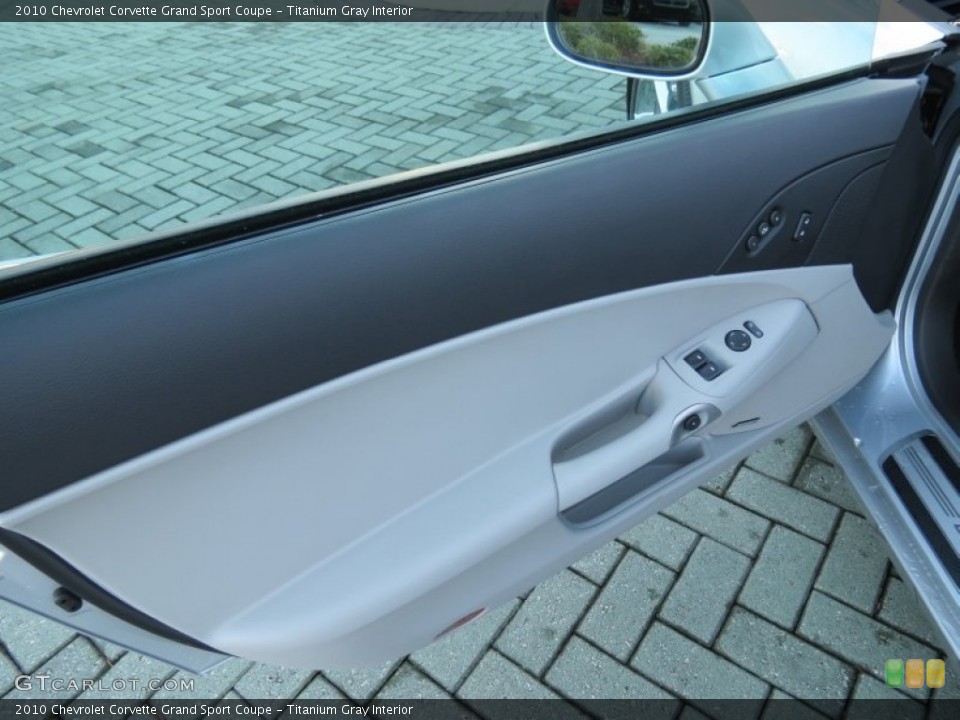 Titanium Gray Interior Door Panel for the 2010 Chevrolet Corvette Grand Sport Coupe #76637451