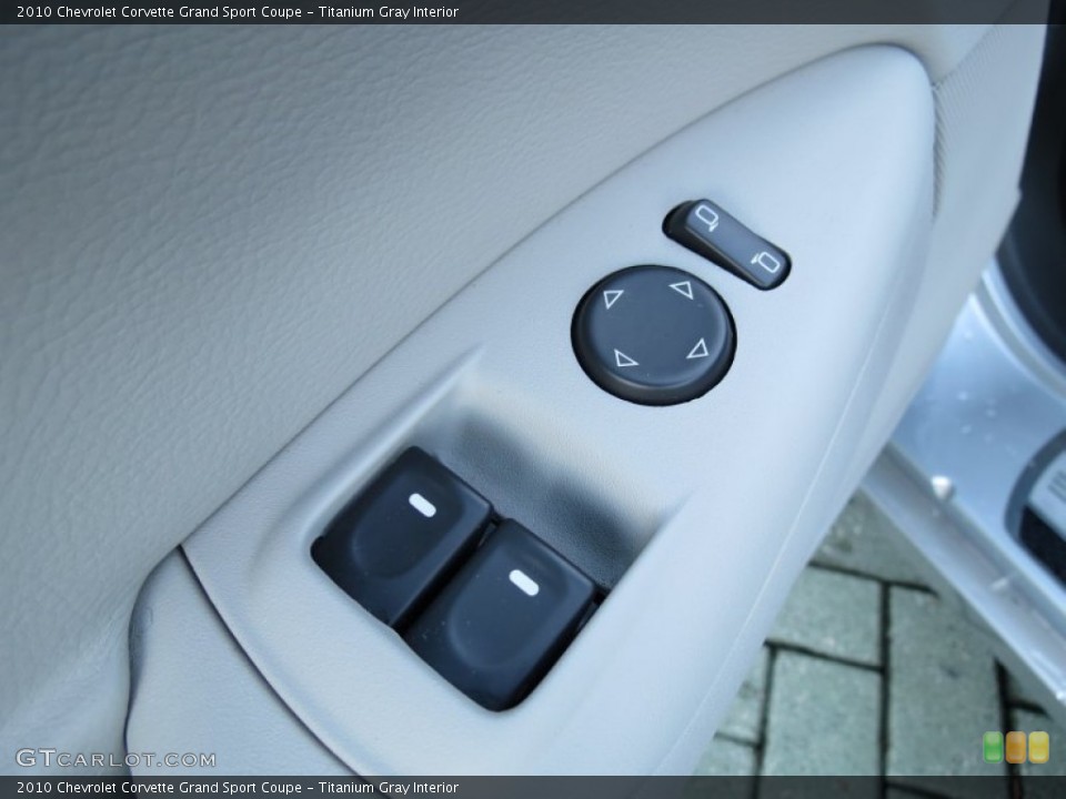 Titanium Gray Interior Controls for the 2010 Chevrolet Corvette Grand Sport Coupe #76637466
