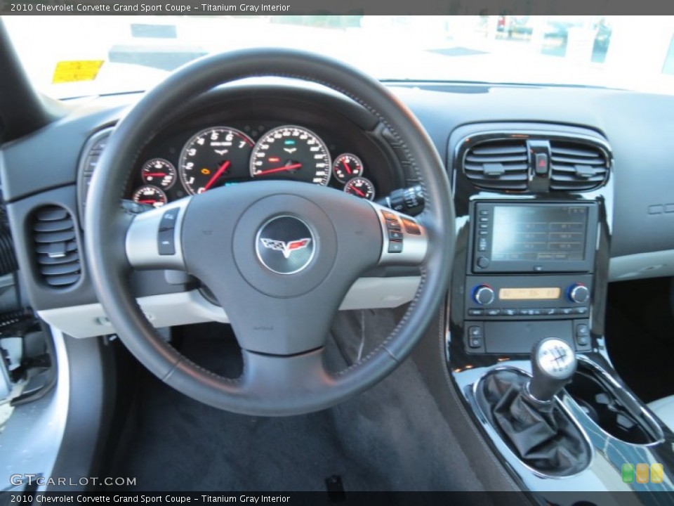 Titanium Gray Interior Steering Wheel for the 2010 Chevrolet Corvette Grand Sport Coupe #76637622