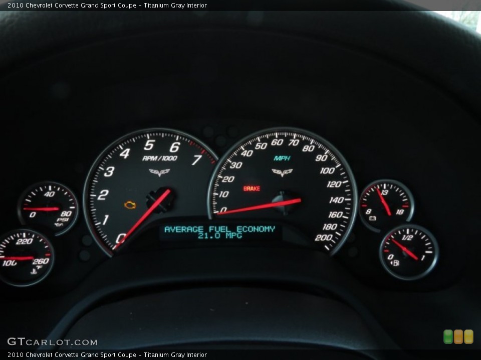 Titanium Gray Interior Gauges for the 2010 Chevrolet Corvette Grand Sport Coupe #76637740
