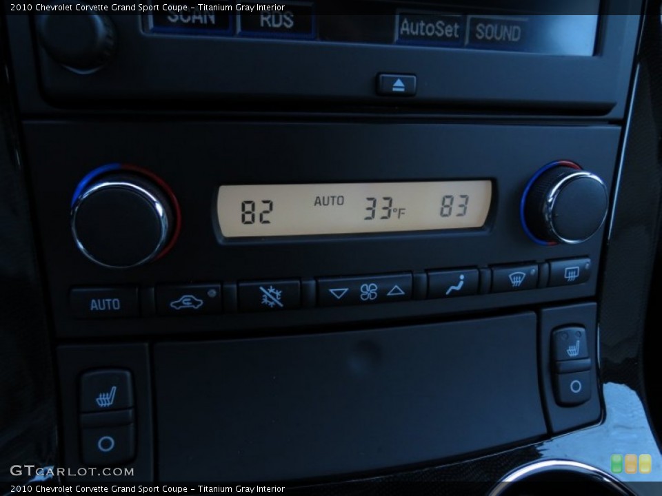 Titanium Gray Interior Controls for the 2010 Chevrolet Corvette Grand Sport Coupe #76637838