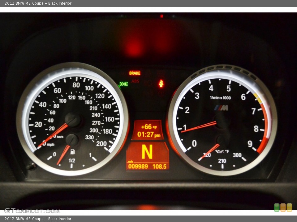 Black Interior Gauges for the 2012 BMW M3 Coupe #76639629
