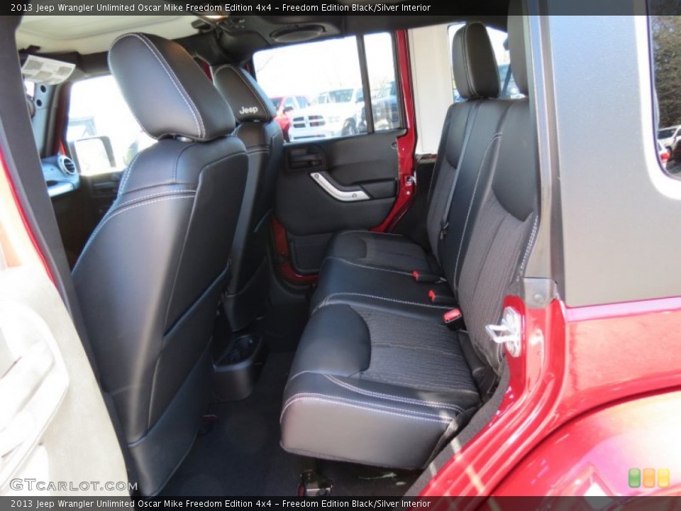 Freedom Edition Black/Silver Interior Rear Seat for the 2013 Jeep Wrangler Unlimited Oscar Mike Freedom Edition 4x4 #76643218