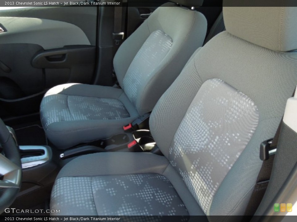 Jet Black/Dark Titanium Interior Front Seat for the 2013 Chevrolet Sonic LS Hatch #76643346