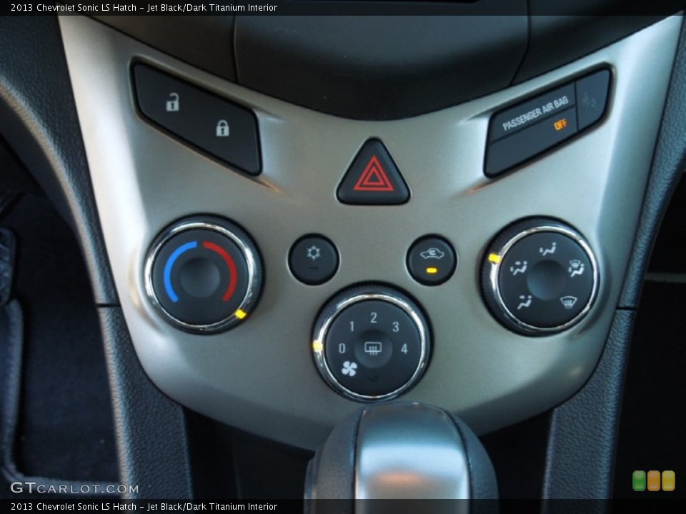 Jet Black/Dark Titanium Interior Controls for the 2013 Chevrolet Sonic LS Hatch #76643425