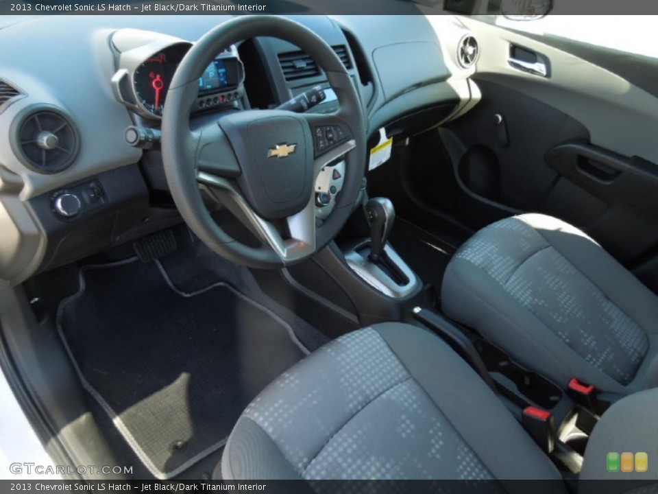 Jet Black/Dark Titanium Interior Prime Interior for the 2013 Chevrolet Sonic LS Hatch #76643620