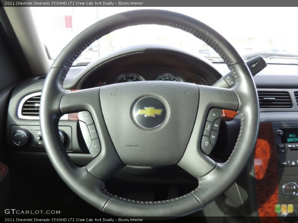 Ebony Interior Steering Wheel for the 2011 Chevrolet Silverado 3500HD LTZ Crew Cab 4x4 Dually #76643627