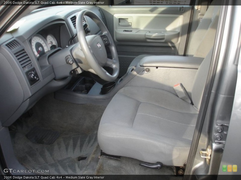 Medium Slate Gray Interior Photo for the 2006 Dodge Dakota SLT Quad Cab 4x4 #76644707