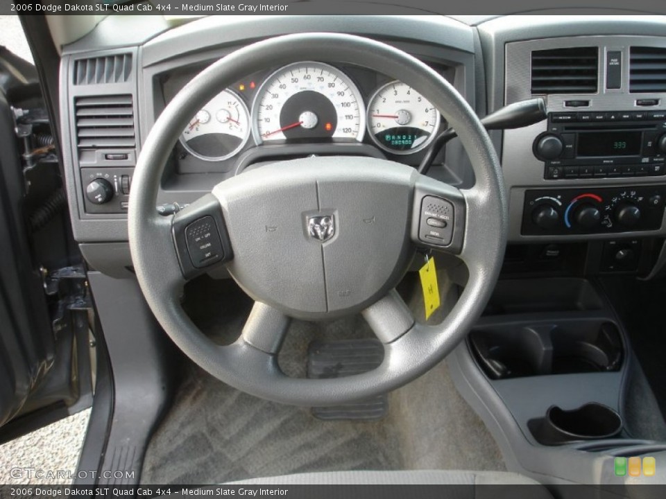 Medium Slate Gray Interior Steering Wheel for the 2006 Dodge Dakota SLT Quad Cab 4x4 #76644777