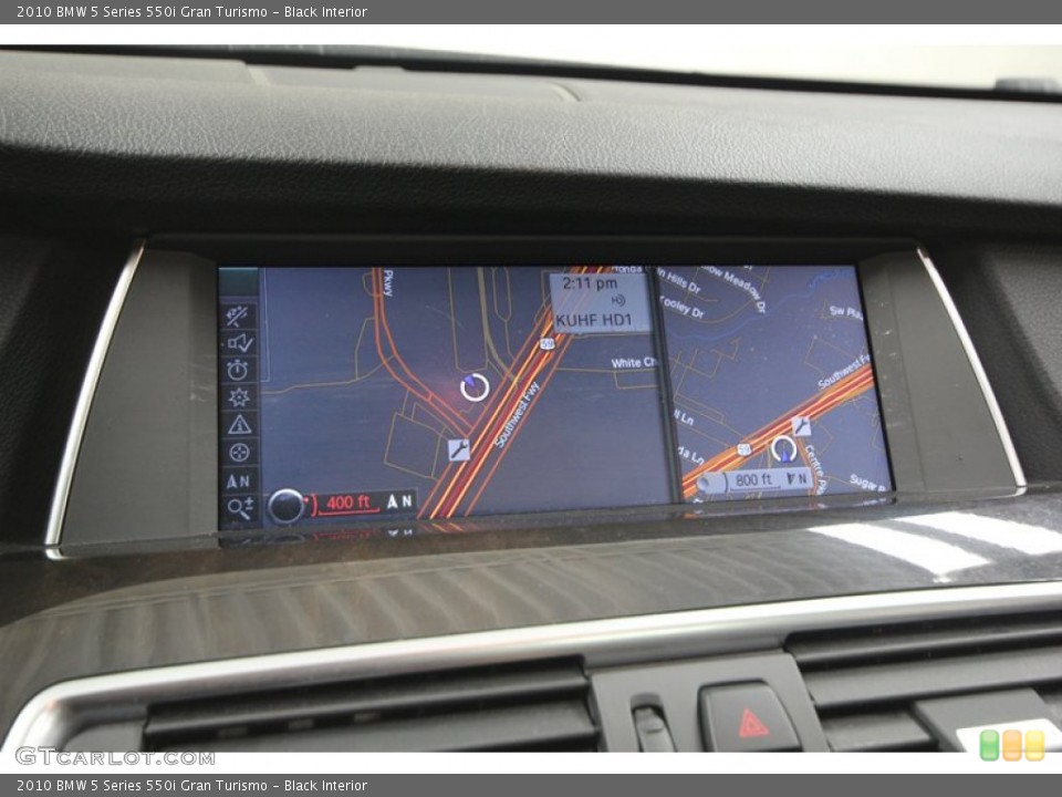 Black Interior Navigation for the 2010 BMW 5 Series 550i Gran Turismo #76647099