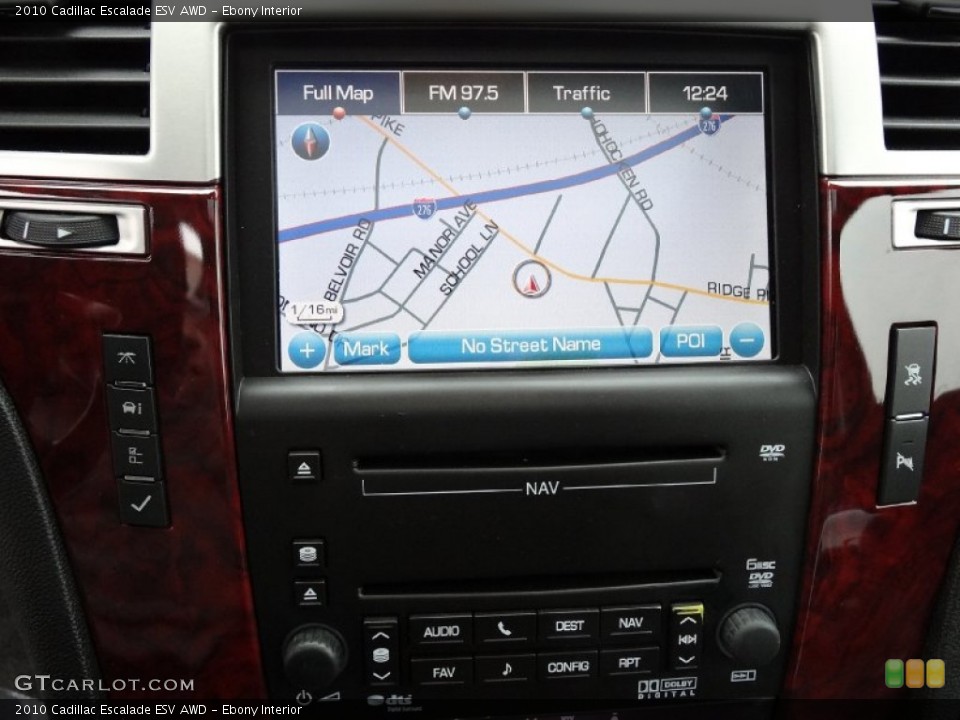 Ebony Interior Navigation for the 2010 Cadillac Escalade ESV AWD #76647117