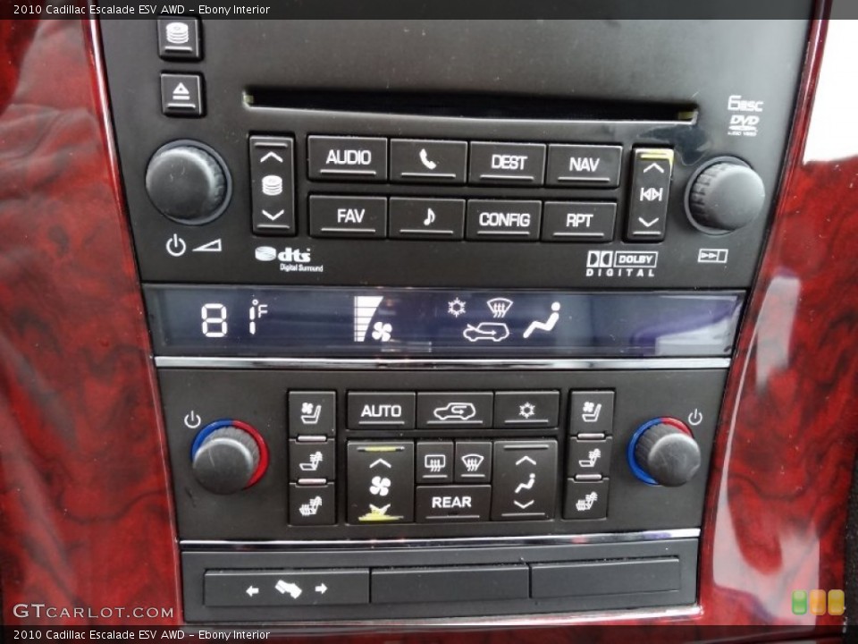 Ebony Interior Controls for the 2010 Cadillac Escalade ESV AWD #76647138