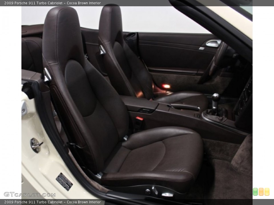 Cocoa Brown Interior Front Seat for the 2009 Porsche 911 Turbo Cabriolet #76647208