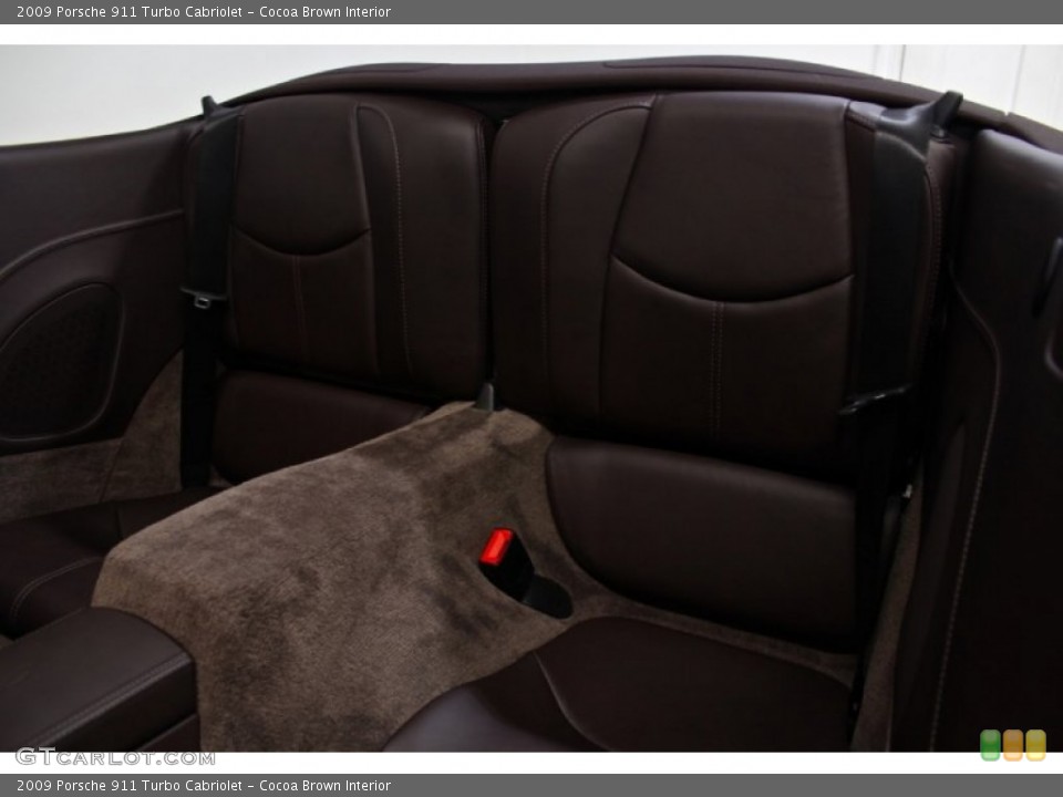 Cocoa Brown Interior Rear Seat for the 2009 Porsche 911 Turbo Cabriolet #76647253