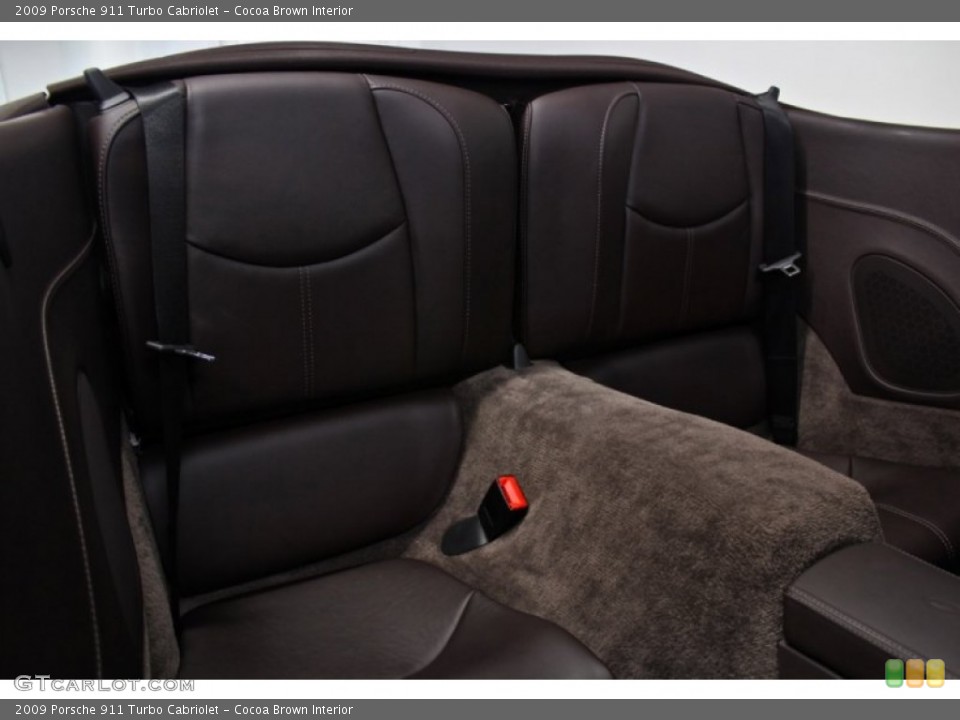 Cocoa Brown Interior Rear Seat for the 2009 Porsche 911 Turbo Cabriolet #76647273